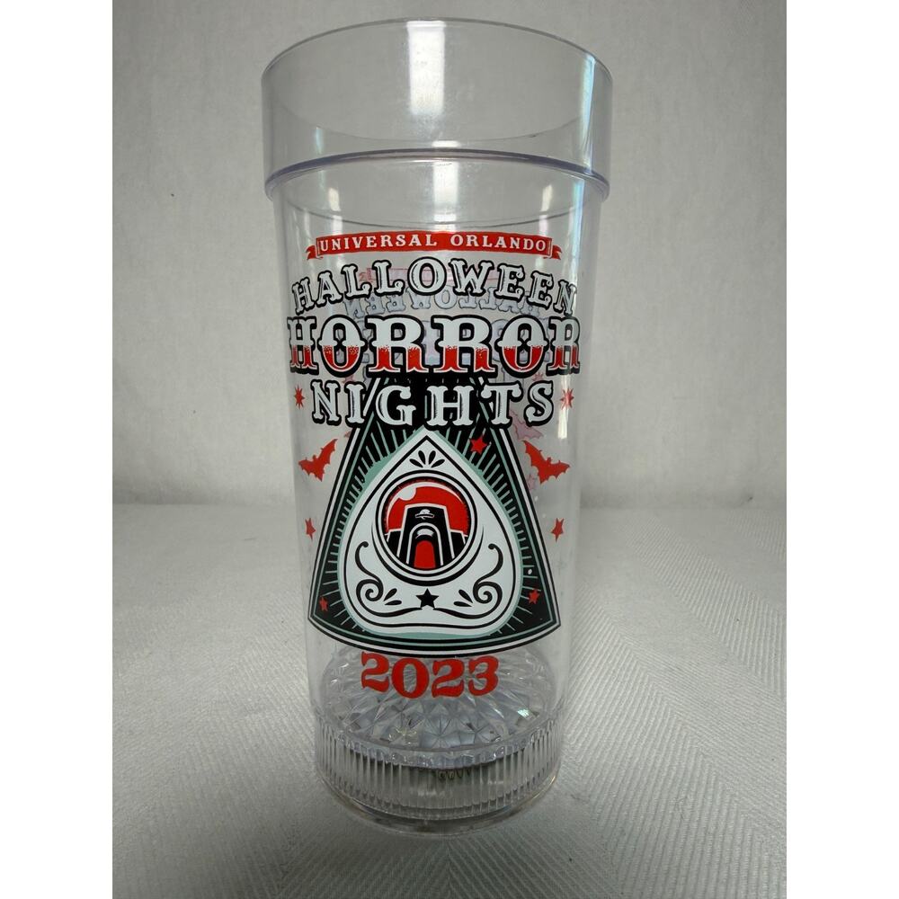 2023 Universal Halloween Horror Nights TUMBLER CUP LIGHT UP BLINKY SOUVENIR